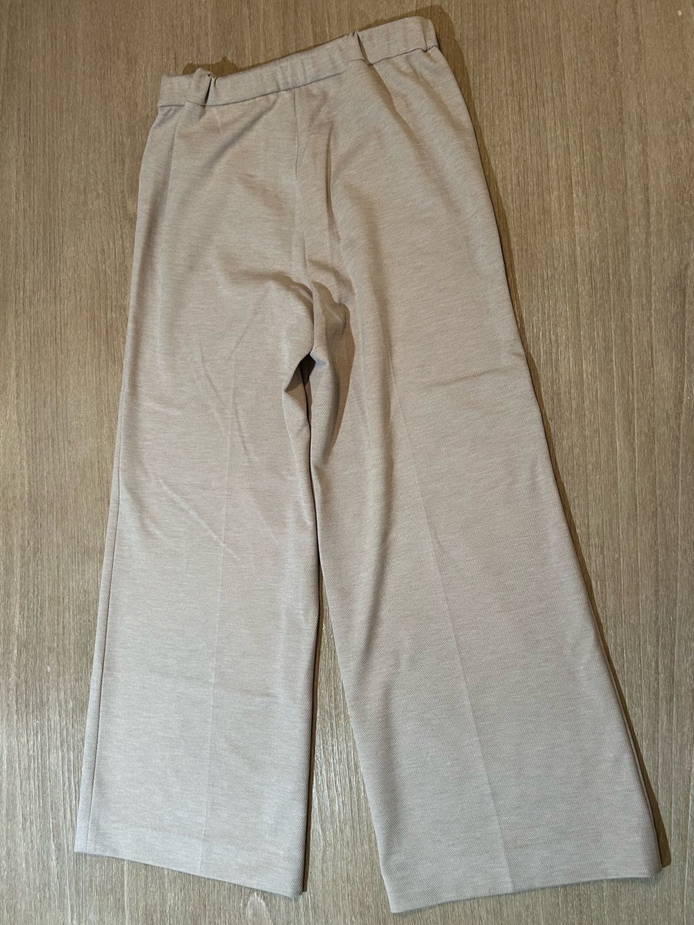 Theory Wide Leg Trousers Size 0 Beige Oatmeal Tailored Dress Pants